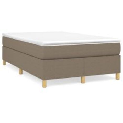 Sommier à lattes de lit avec matelas Taupe 120x200 Tissu