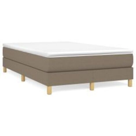 Sommier à lattes de lit avec matelas Taupe 120x200 Tissu