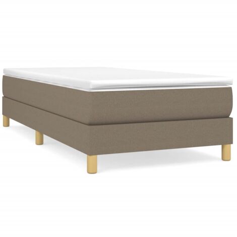 Sommier à lattes de lit avec matelas Taupe 80x200 Tissu