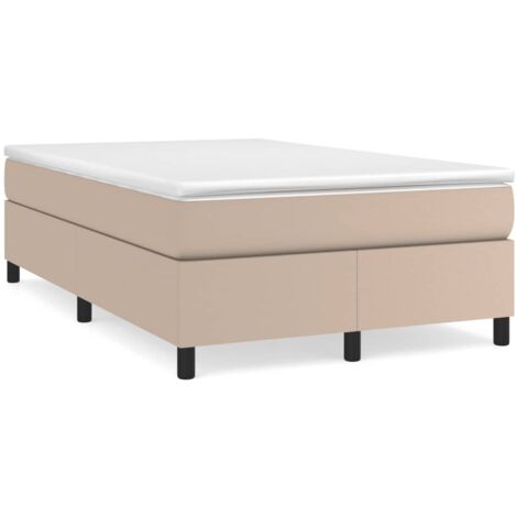 Sommier à lattes de lit matelas cappuccino 120x190 similicuir