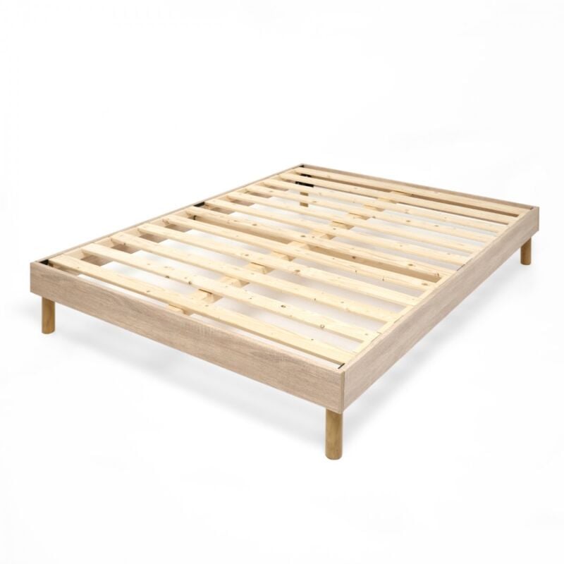 Bleu Calin - Sommier à lattes en kit 160x200 cm - Fabriqué en Belgique