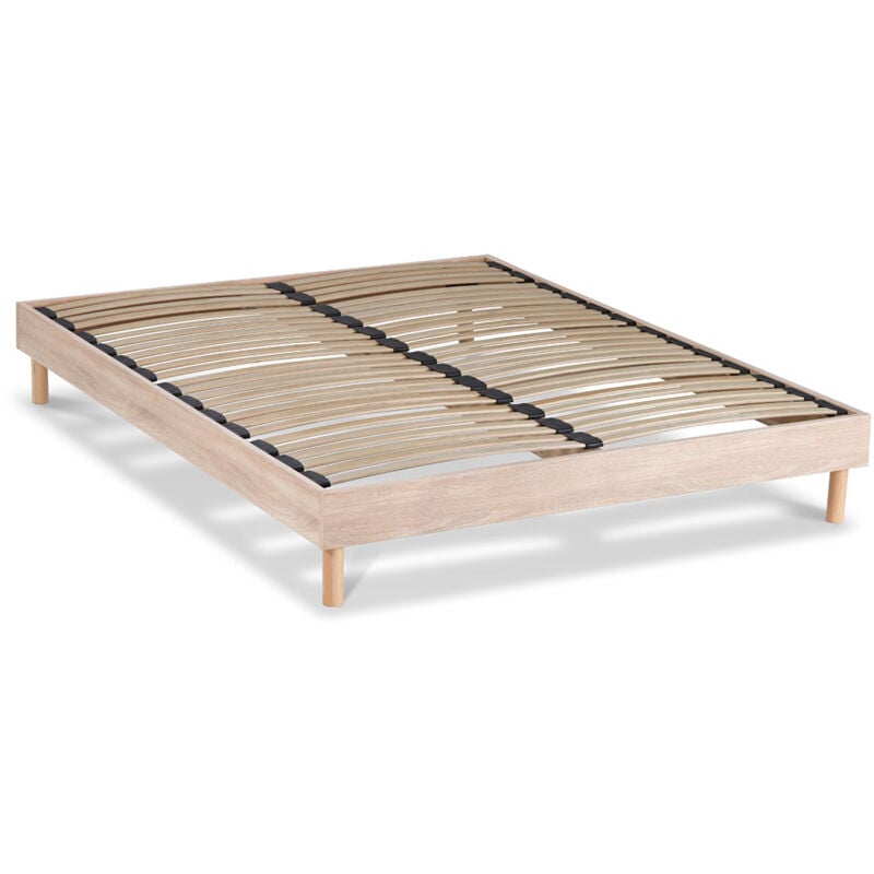 Maison Aubertin - Sommier à lattes en kit- Bois - Couleur naturelle 160x200 cm