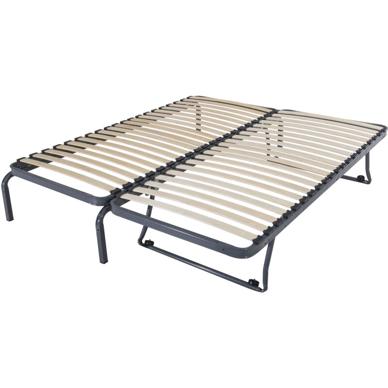 M&s - Sommier à lattes gigogne 2x80x190 cm gris foncé - gigna M&s - Sommier à lattes gigogne 2x80x190 cm gris foncé - gigna