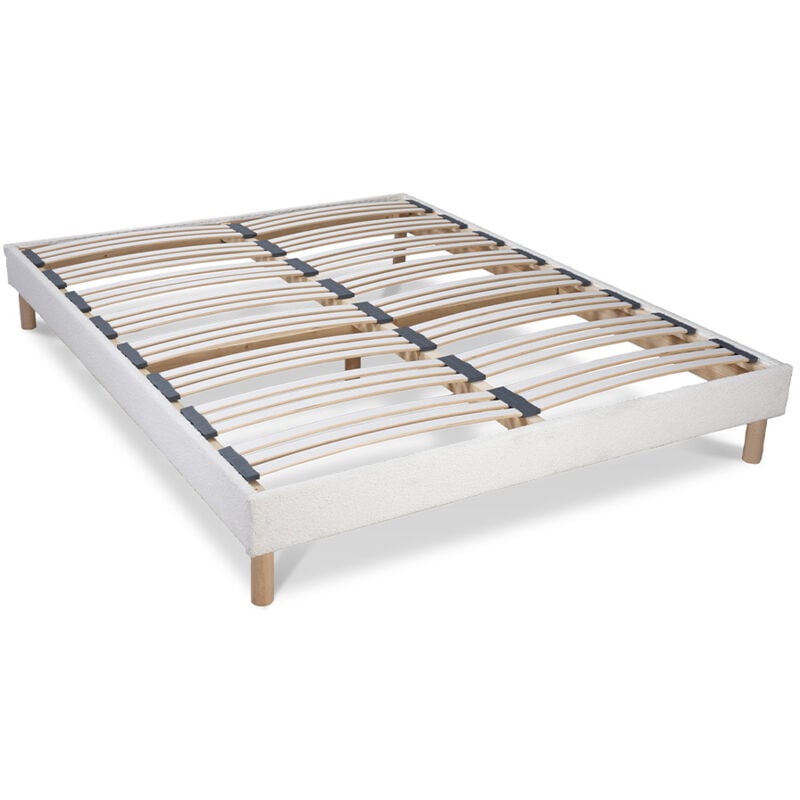 Maison Aubertin - Sommier à lattes Laine bouclée bianca - 180 x 200 cm