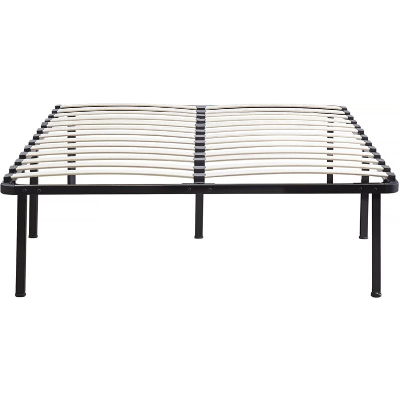 Habitat Et Jardin - Sommier à lattes + pieds pour matelas - 140 x 190 cm - 26 lattes