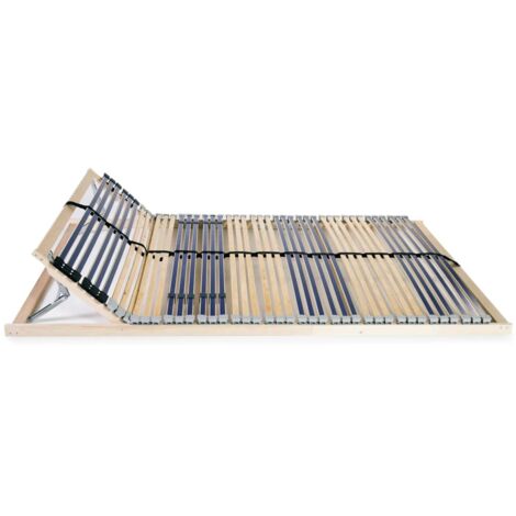 Sommier à lattes, Résistant et confortable, Cadre à lattes avec 42 lattes 7 zones 100 x 200 cm OIB3759E