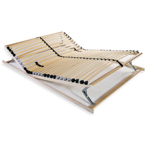 Sommier à lattes sans matelas avec 28 lattes 7 zones 140x200 cm CFW27463