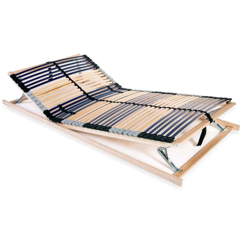 Sommier à lattes sans matelas avec 42 lattes 7 zones 120x200 cm