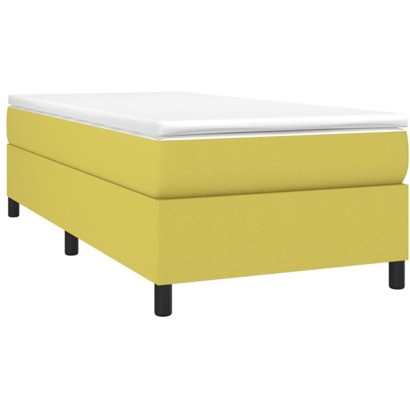 Cadre de lit sans matelas vert 100x200 cm tissu Vidaxl