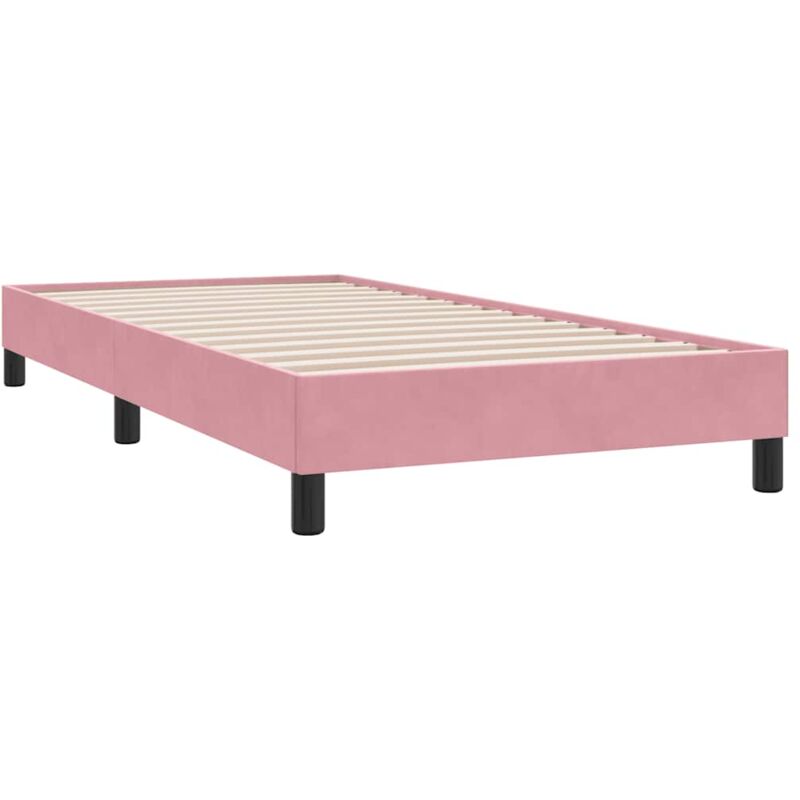 Vidaxl - Sommier à lattes de lit sans matelas rose 80x210 cm velours