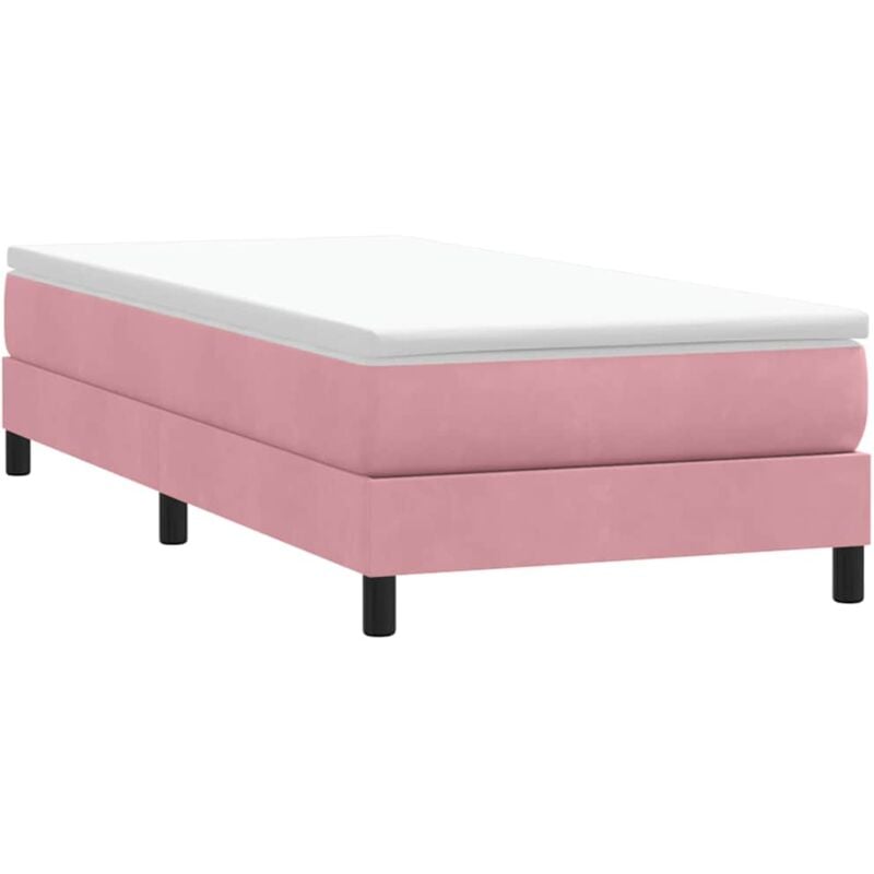 Vidaxl - Sommier à lattes de lit sans matelas rose 90x220 cm velours