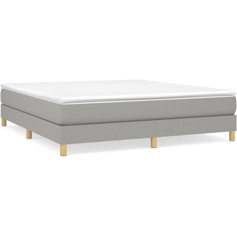 Sommier à ressorts de lit Résistant et confortable, Tapissier à lattes, Gris clair 160x200 cm Tissu OIB6106E