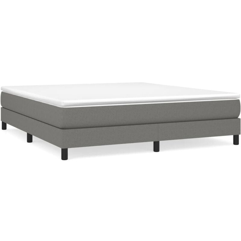 Sommier à ressorts de lit Résistant et confortable, Tapissier à lattes, Gris foncé 160x200 cm Tissu OIB5512E