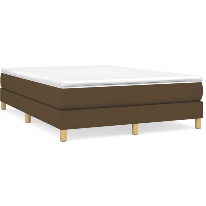 Sommier à ressorts de lit Résistant et confortable, Tapissier à lattes, Marron foncé 140x190 cm Tissu OIB4522E