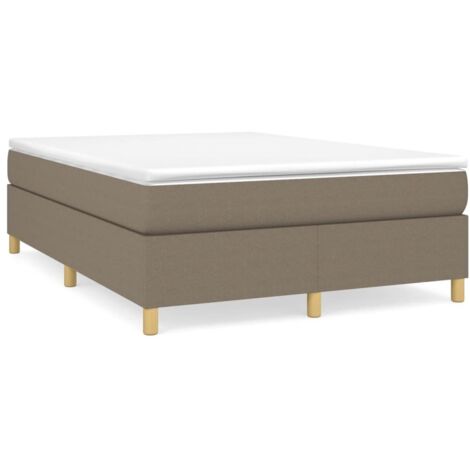 Sommier à ressorts de lit - Sommier pour Adulte et Enfant - Taupe 140x190 cm Tissu BV234014 - BonneVie
