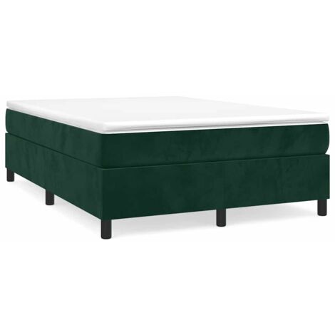 Sommier à ressorts de lit - Sommier pour Adulte et Enfant - Vert foncé 140x200 cm Velours BV694471 - BonneVie