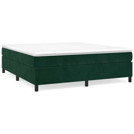 Sommier à ressorts de lit - Sommier pour Adulte et Enfant - Vert foncé 160x200 cm Velours BV106077 - BonneVie