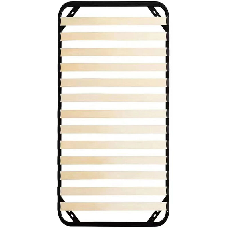 Sommier 90x190cm sans pied Bolli Sommier à Lattes pour Adulte en Bois - Montage Facile