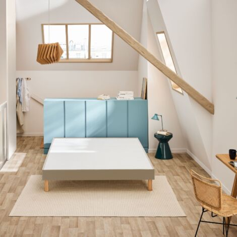Sommier Bultex CONFORT FERME VIGOROSO DECO 160x200 Enduit Moka Lattes