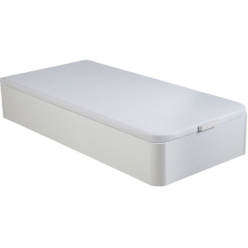 VENTE UNIQUE Sommier coffre HESTIA de DREAMEA PLAY - Blanc mat - 90 x 190 cm