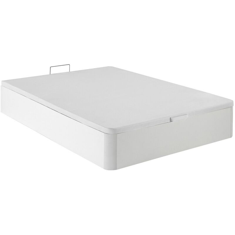 Vente-unique - Sommier coffre 160 x 200 cm - Blanc mat - hestia de ysmée