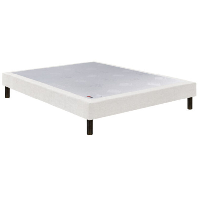 Epeda - Sommier confort medium deco nature 140x190 Chiné Naturel Lattes