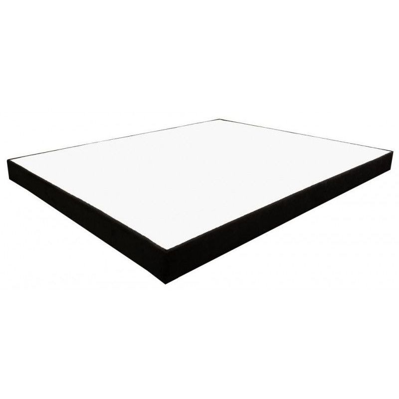 Essenzia - Sommier Déco Noir 110x200 - Blanc