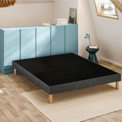 Sommier déco tapissier Unic gris - Bultex 70x190
