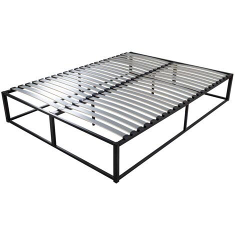 Sommier démontable surélevé KIT27 - 140x190 bois - Gain de place - Solide en métal