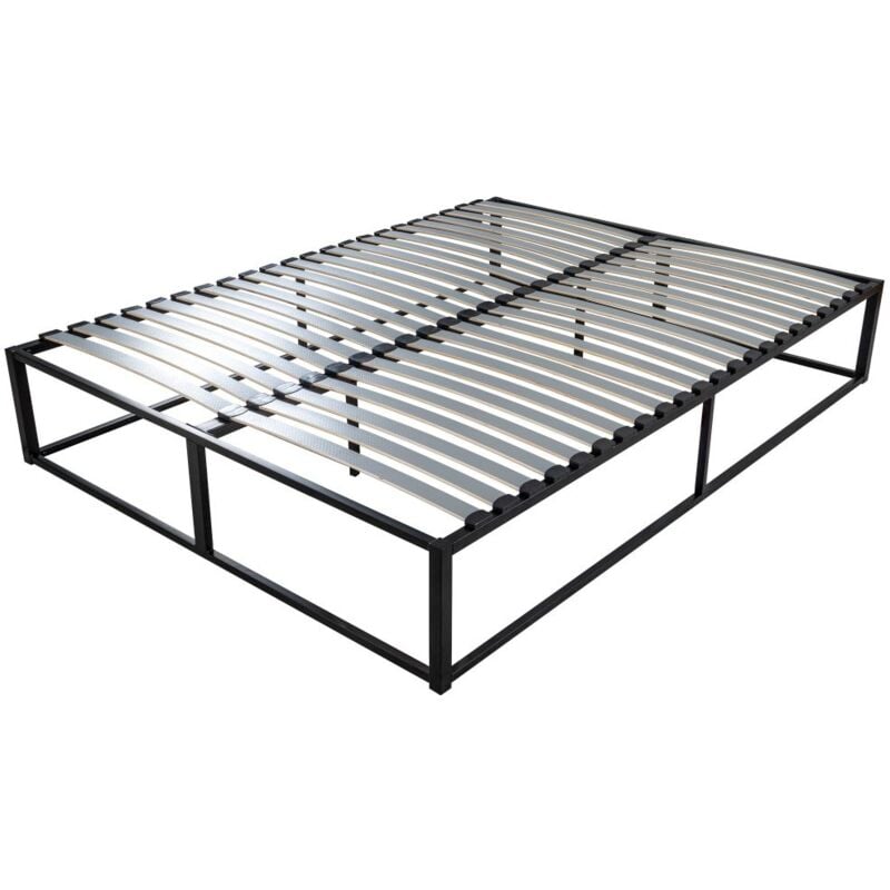 Ebac Literie - Sommier démontable surélevé KIT27 - 160x200 bois - Gain de place - Solide en métal