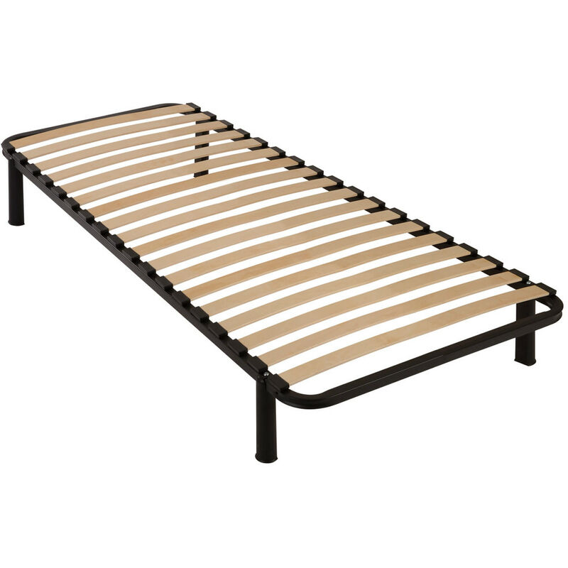 Sommier à lattes démontable + pieds 90x190 - 18 lattes bois - Fabrication française