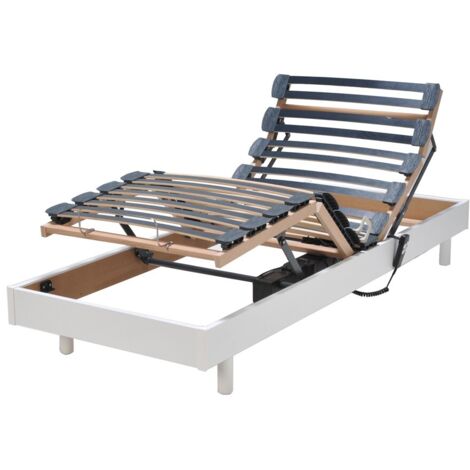 Sommier relaxation électrique FLEXPUR 80x200 / Blanc/ 200x78x33