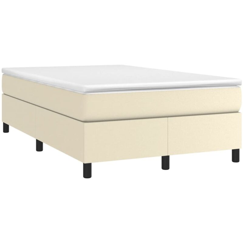 Cadre de lit Crème 120x200 cm Similicuir Vidaxl