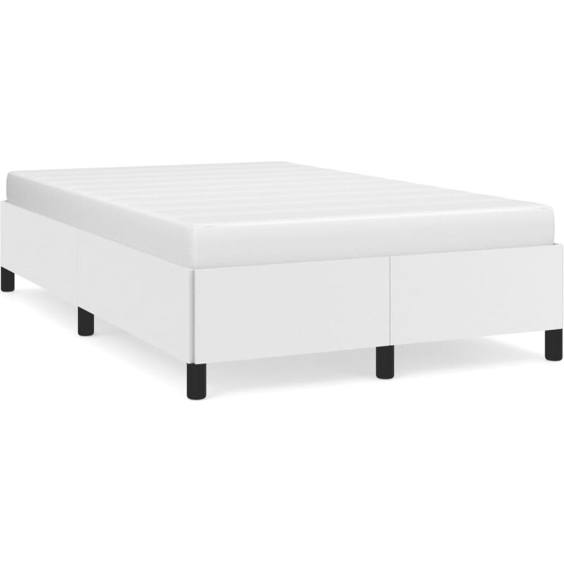 Cadre de lit blanc 120x190 cm similicuir
