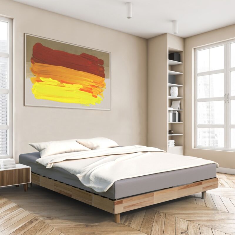 Lit 160x200 cm pia / Hêtre massif huilé/