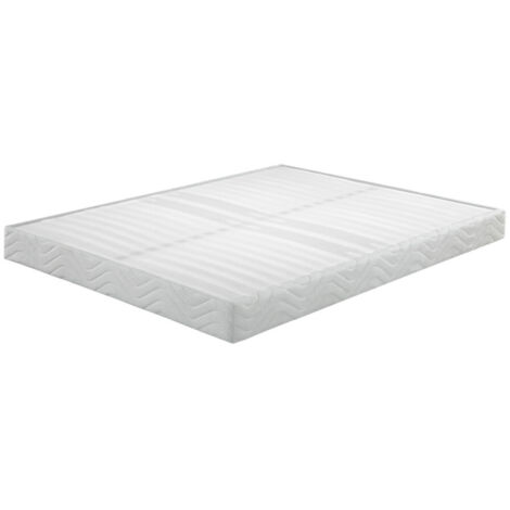 Sommier tapissier 120x190 cm avec renfort lombaire blanc - DREAMO