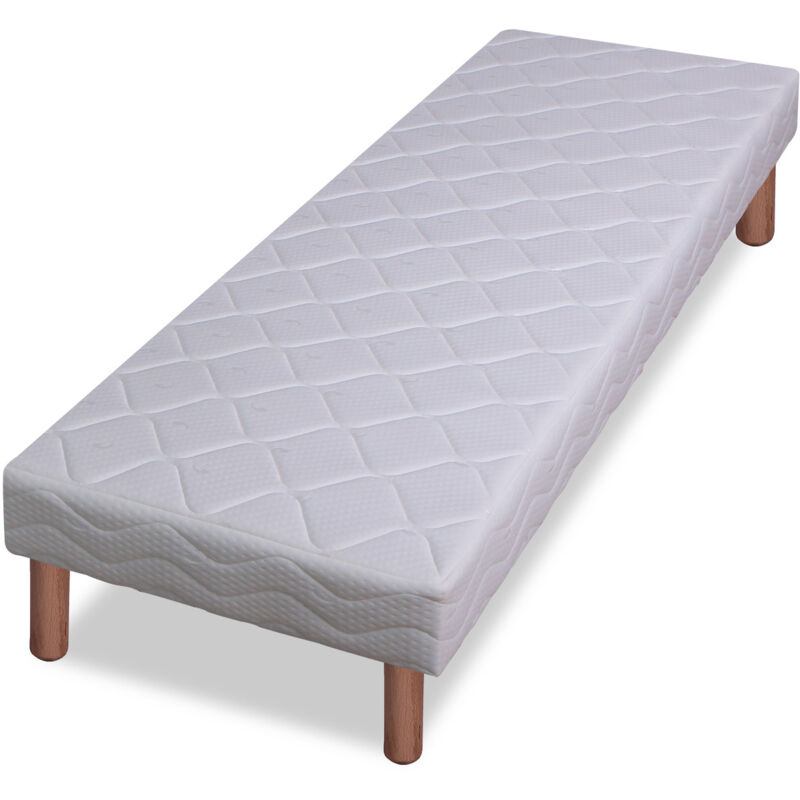 Sommier tapissier 14 lattes garni polyéther 70x190cm
