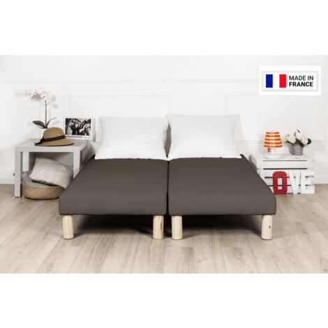 SOMMIER TAPISSIER 160x200cm (80x200x2) FABRICATION FRANCAISE + PIEDS OFFERT