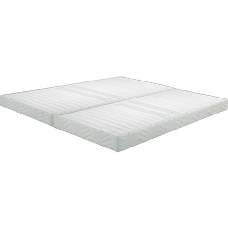 Sommier tapissier 80+80x200 Omega blanc 18 lattes