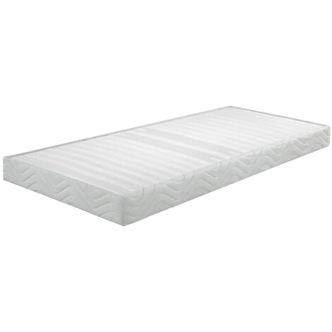 Sommier tapissier 80x190 cm avec renfort lombaire blanc - DREAMO