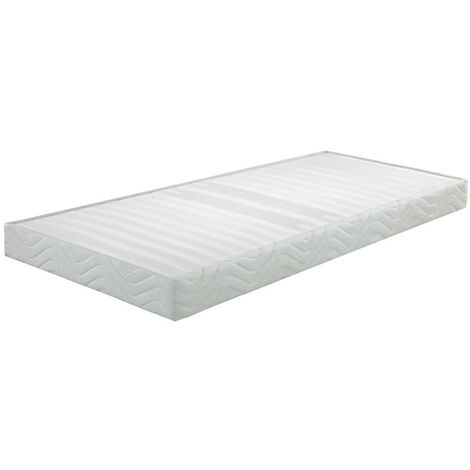 Sommier tapissier 90x190 cm avec renfort lombaire blanc - DREAMO