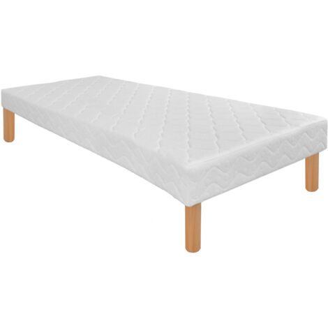 Sommier tapissier 90x190 cm – Structure en bois massif – Suspension ressorts biconiques – Hauteur 17 cm – Garnissage en feutre