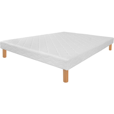 Sommier tapissier à ressorts 160x200 cm – Structure en bois massif – Ressorts biconiques pour soutien ferme – Hauteur 17 cm