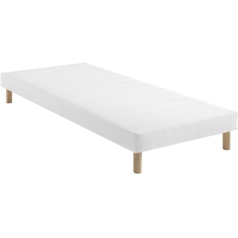 Sommier tapissier blanc 13 cm Lune - SOMEO 80x190