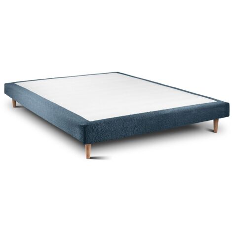 Sommier Tapissier Bouclette Bleu 160x200 H29cm