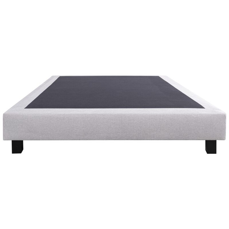 Sommier tapissier gris, Gamme Prestige Hôtel, Lattes & Pieds en Bois massif, 90x190cm