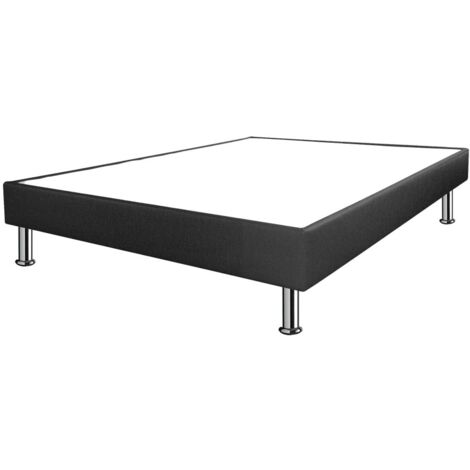 Sommier tapissier + pieds 140x190 SP18 12 lattes anthracite
