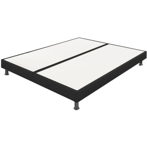Sommier tapissier + pieds 80+80x200 SP18 26 lattes anthracite