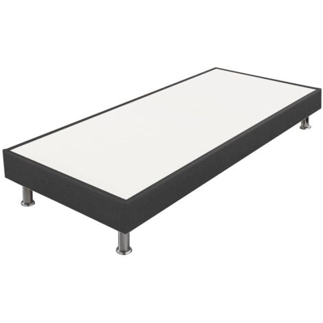 Sommier tapissier + pieds 90x200 SP18 13 lattes anthracite