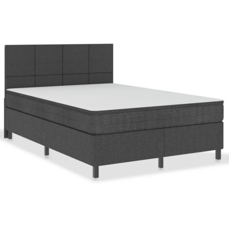 Sommier tapissier - Sommier pour Adulte et Enfant - Gris foncé Tissu 140x200 cm BV381683 - BonneVie